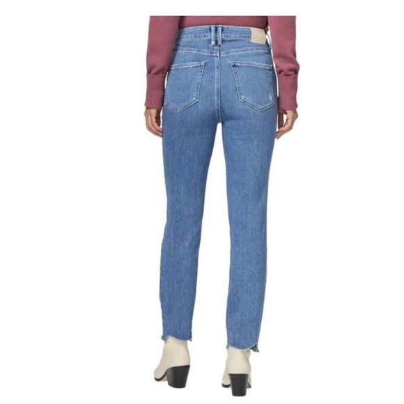 $229 PAIGE Cindy Austyn Destructed Destroyed Back Hm Ultra High-Rise Straight - Picture 2 of 2